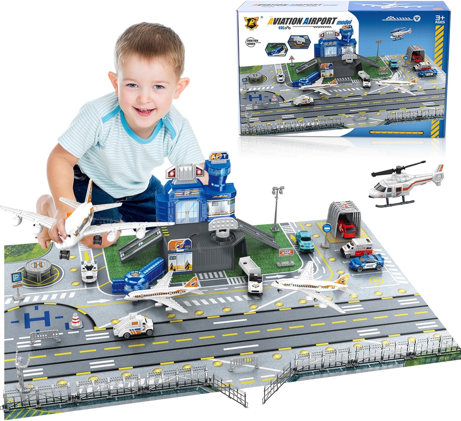 Children's Airport Scene Toy S – обзор и цена Model Airplane Plastic
