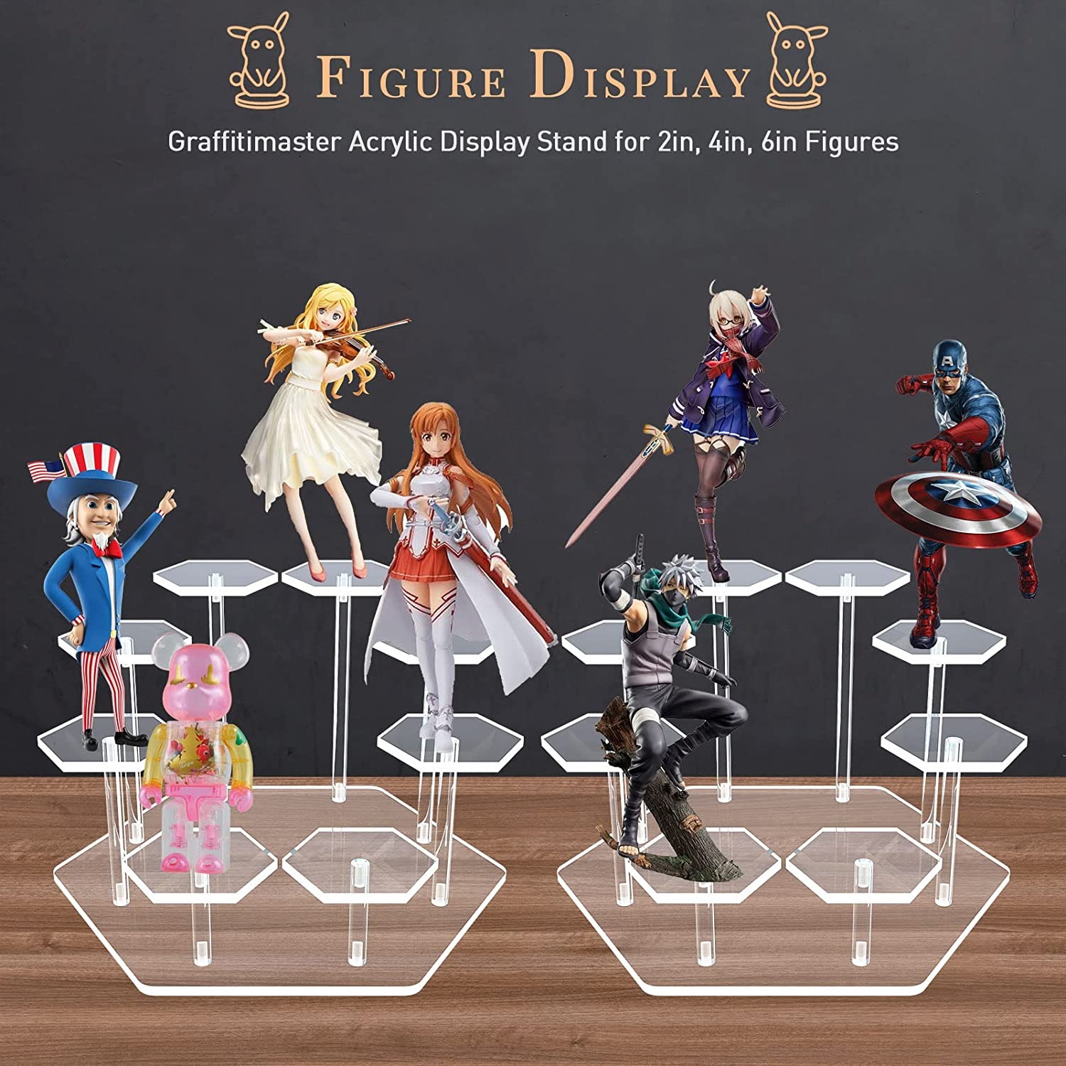 8/9 Tier Acrylic Display Stand – обзор и цена Display Risers Set