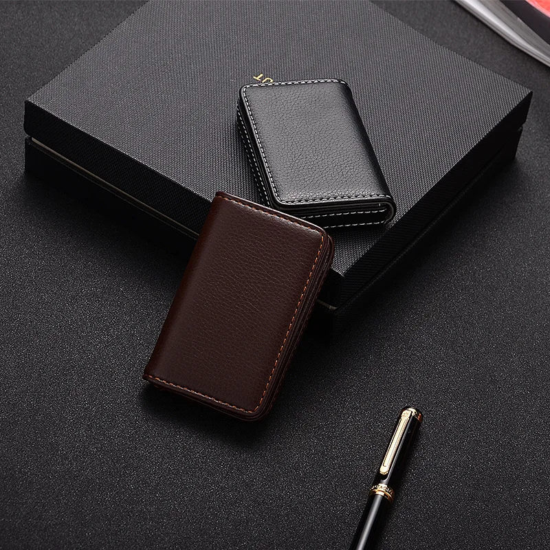 2026 PU Leather Business Card  – обзор и цена Card Top Loader