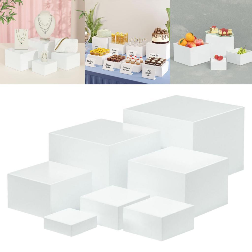 7 Pieces Acrylic Cube Display  – обзор и цена Display Risers Set