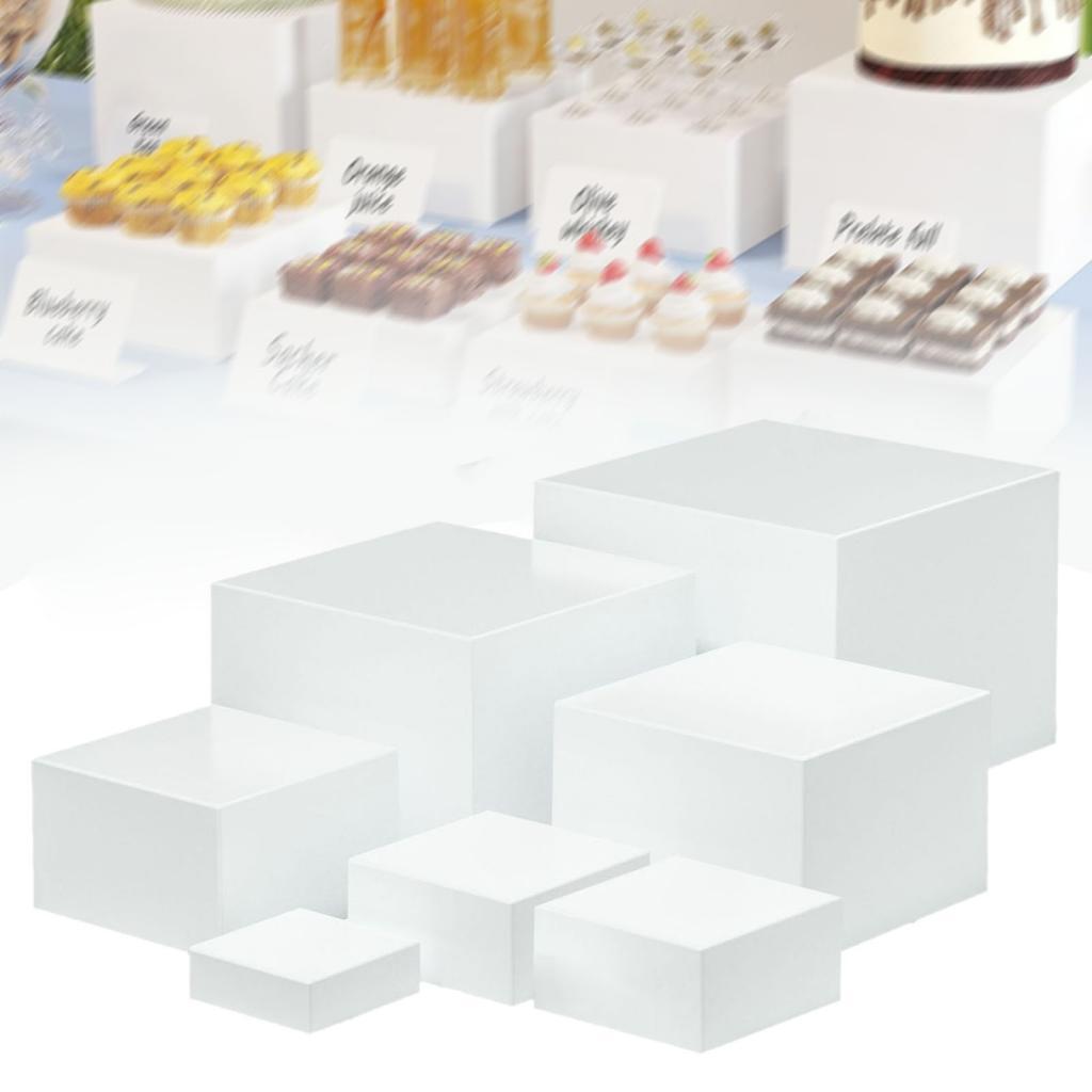 7 Pieces Acrylic Cube Display  – обзор и цена Display Risers Set