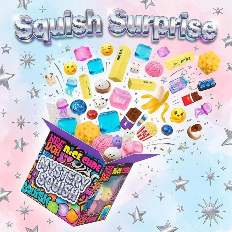 Holiday Squishy Mystery Blind  – обзор и цена Mystery Box Blind Bag