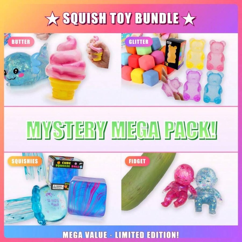 Holiday Squishy Mystery Blind  – обзор и цена Mystery Box Blind Bag