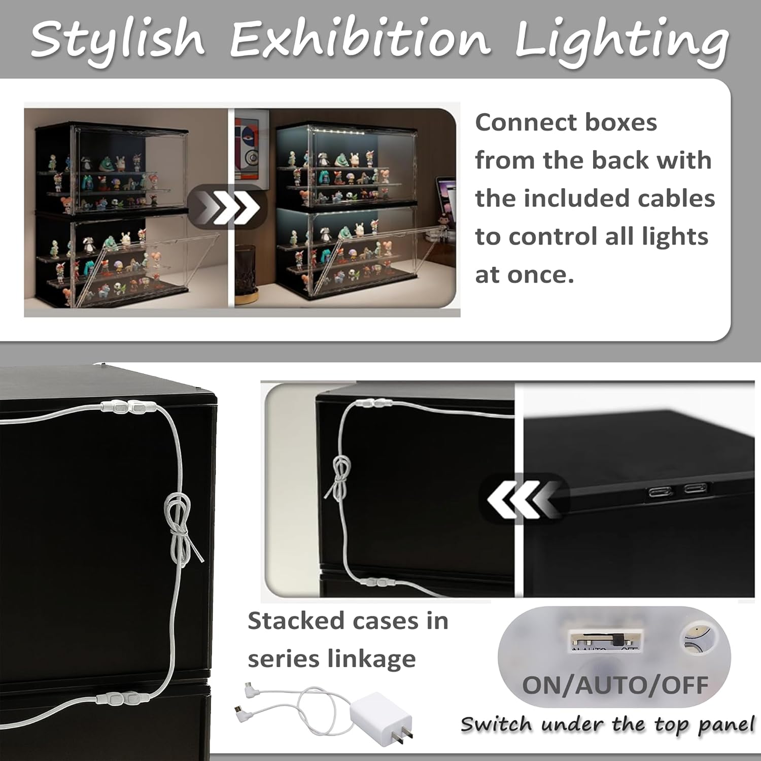 3-Tier Stackable LED Display C – обзор и цена Display Case Acrylic